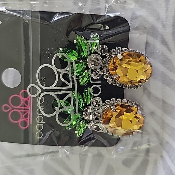 Prismatic Pineapple Yellow Earrings 💛 - Picture 4 of 4